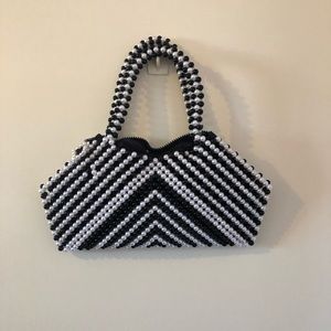Big hand beaded handbag
